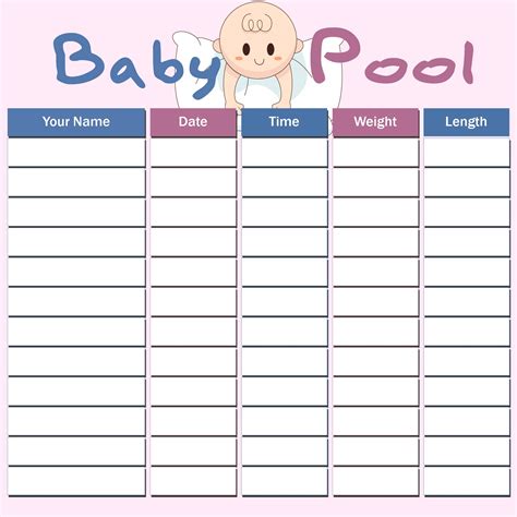 Baby Pool Templates Printable .